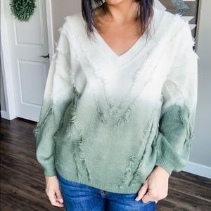 Green Ombré Sweater